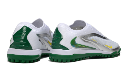 Nike Phantom 6 Low Elite TF Artificial Turf Soccer Shoes - White/Silver/Yellow