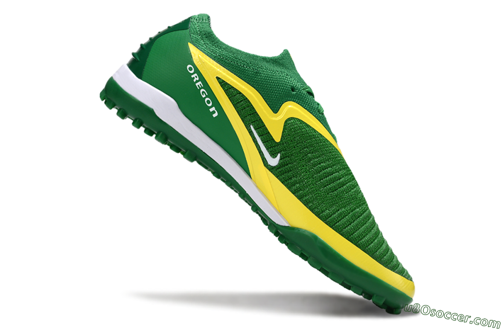 Nike Phantom 6 Low Elite TF Artificial Turf Soccer Shoes - Green/Yellow/White 4