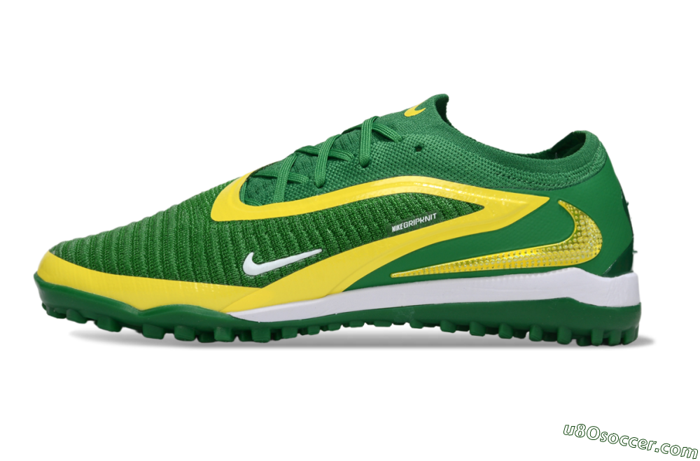 Nike Phantom 6 Low Elite TF Artificial Turf Soccer Shoes - Green/Yellow/White 2
