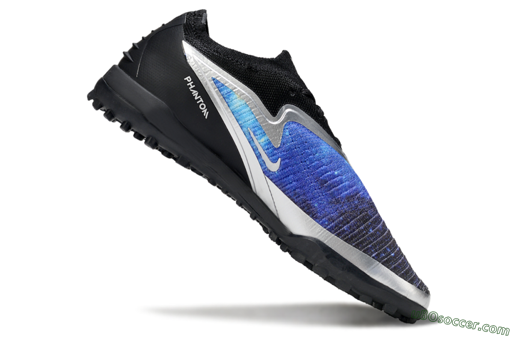 Nike Phantom 6 Low Elite TF Artificial Turf Soccer Shoes - Blue/Silver/Black 4