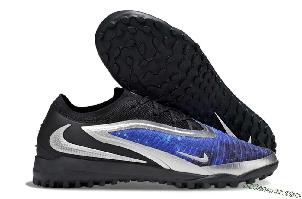 Nike Phantom 6 Low Elite TF Artificial Turf Soccer Shoes - Blue/Silver/Black 1