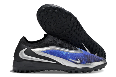 Nike Phantom 6 Low Elite TF Artificial Turf Soccer Shoes - Blue/Silver/Black