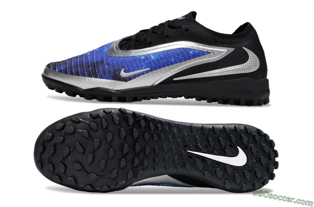 Nike Phantom 6 Low Elite TF Artificial Turf Soccer Shoes - Blue/Silver/Black 0