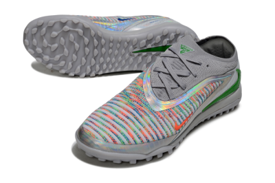 Nike Phantom 6 Low Elite TF Artificial Turf Soccer Shoes - Grey/Silver/Yellow