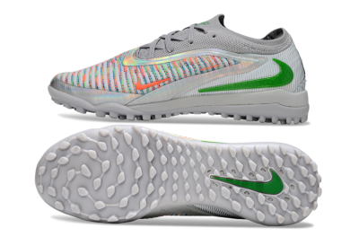 Nike Phantom 6 Low Elite TF Artificial Turf Soccer Shoes - Grey/Silver/Yellow