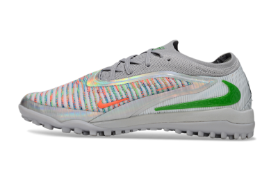 Nike Phantom 6 Low Elite TF Artificial Turf Soccer Shoes - Grey/Silver/Yellow