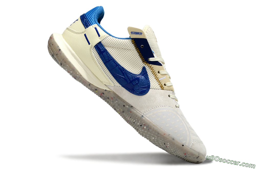 Nike Street Gato IC Indoor & Futsal Soccer Shoes - Grey/Beige/Blue 4