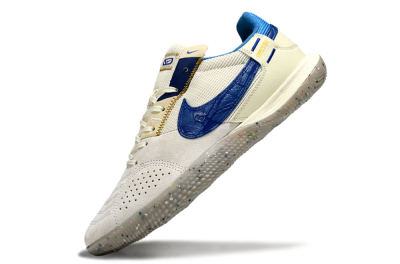 Nike Street Gato IC Indoor & Futsal Soccer Shoes - Grey/Beige/Blue