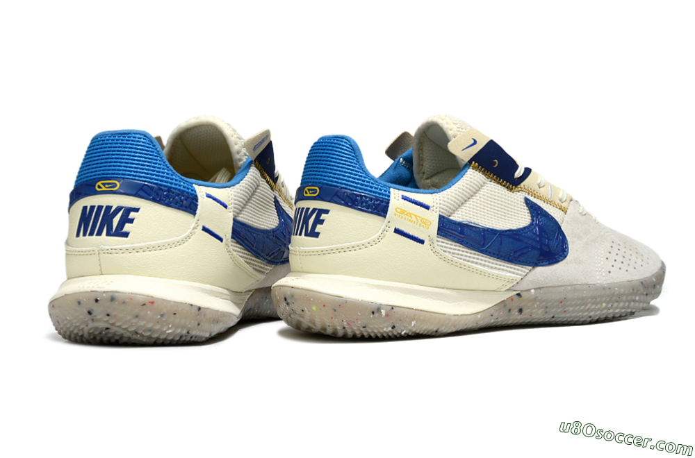 Nike Street Gato IC Indoor & Futsal Soccer Shoes - Grey/Beige/Blue 6