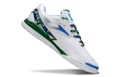 Joma Top Flex IC Indoor & Futsal Soccer Shoes - White/Silver/Blue