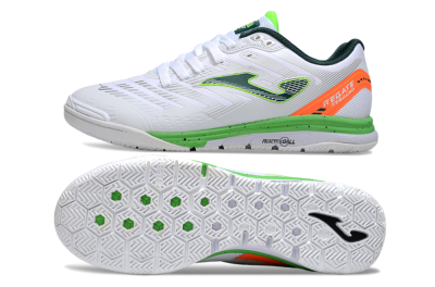 Joma Top Flex IC Indoor & Futsal Soccer Shoes - White/Yellow/Red