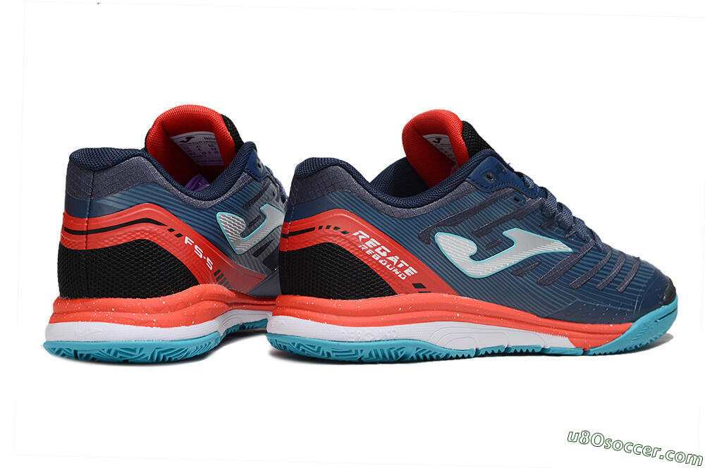 Joma Top Flex IC Indoor & Futsal Soccer Shoes - Blue/Silver/Red 6