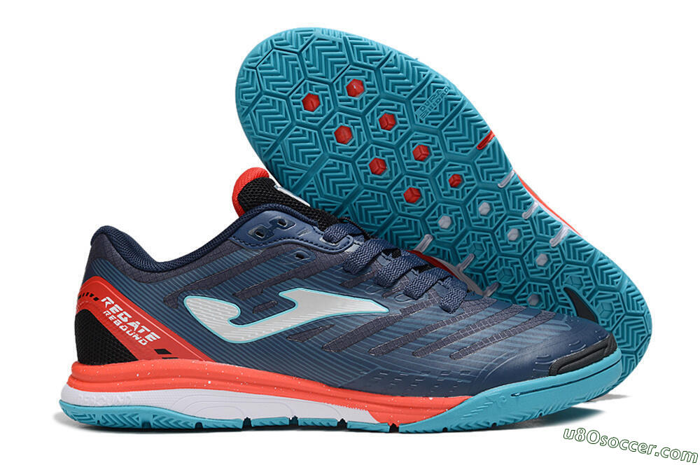 Joma Top Flex IC Indoor & Futsal Soccer Shoes - Blue/Silver/Red 1
