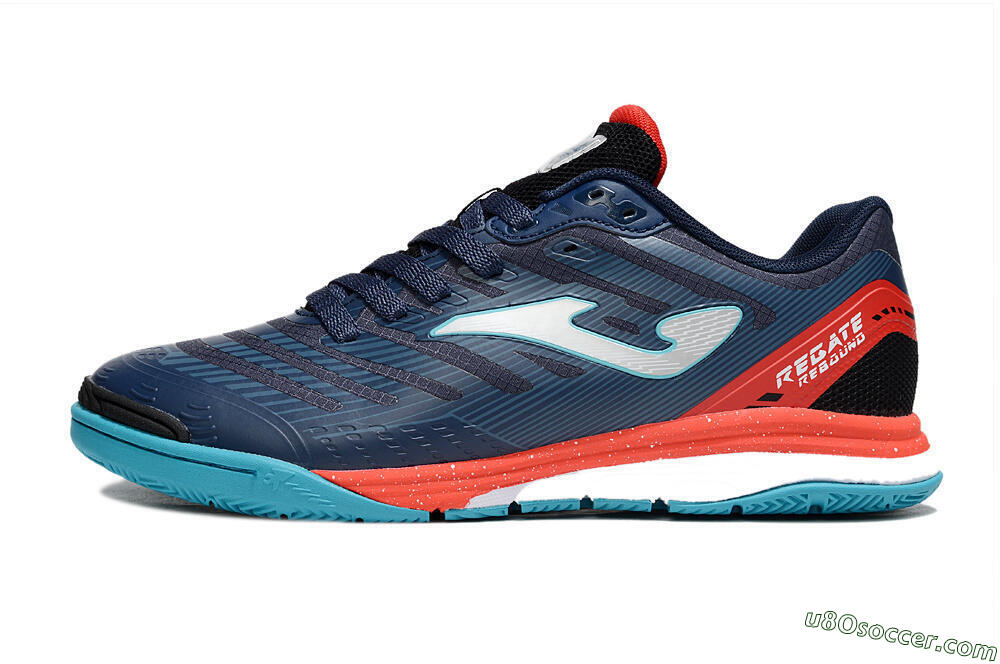 Joma Top Flex IC Indoor & Futsal Soccer Shoes - Blue/Silver/Red 2