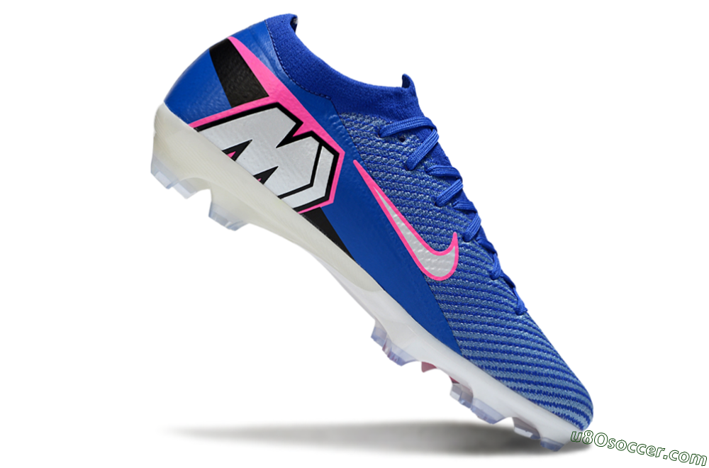 Nike Air Zoom Mercurial Vapor 16 Elite FG Firm Ground Soccer Cleats - Blue/Pink/Silver 4