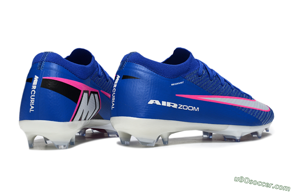 Nike Air Zoom Mercurial Vapor 16 Elite FG Firm Ground Soccer Cleats - Blue/Pink/Silver 6