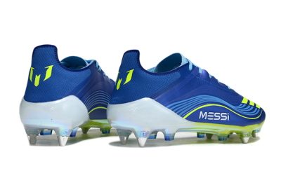 Messi x Adidas F50 Pro SG Soft Ground Soccer Cleats - Blue/Yellow/White