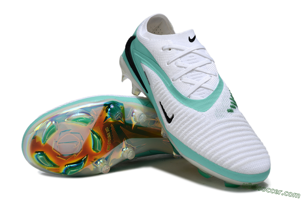 Nike Phantom 6 Low Elite FG Firm Ground Soccer Cleats - White/Jade/Black 3