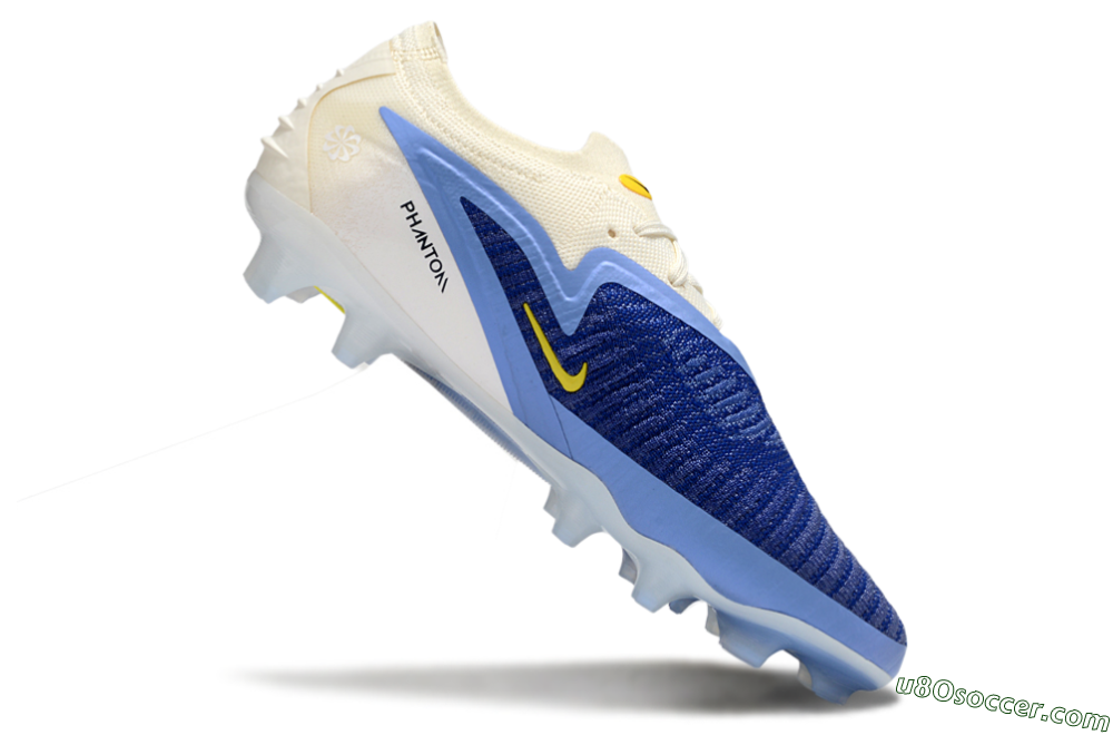 Nike Phantom 6 Low Elite FG Firm Ground Soccer Cleats - Blue/White/Black 4