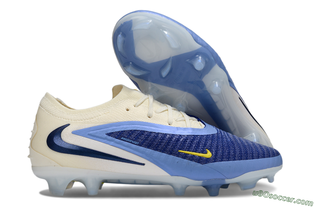 Nike Phantom 6 Low Elite FG Firm Ground Soccer Cleats - Blue/White/Black 1