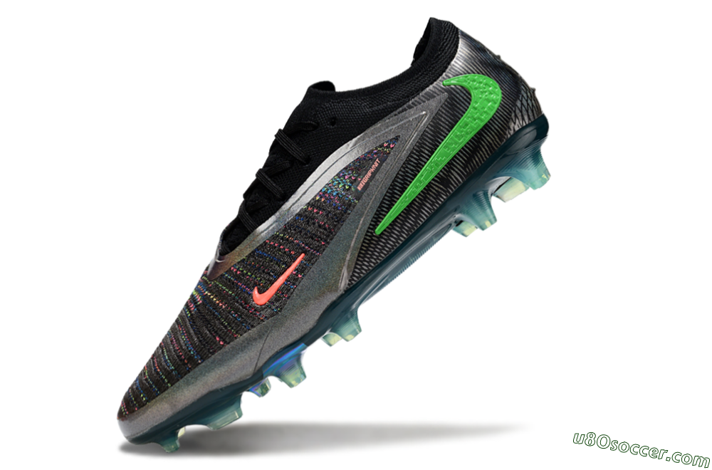 Nike Phantom 6 Low Elite FG Firm Ground Soccer Cleats - Black/Silver/Yellow 5