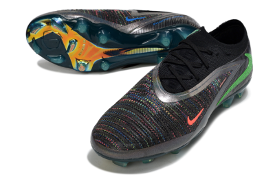 Nike Phantom 6 Low Elite FG Firm Ground Soccer Cleats - Black/Silver/Yellow