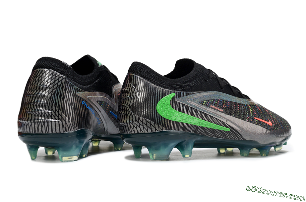 Nike Phantom 6 Low Elite FG Firm Ground Soccer Cleats - Black/Silver/Yellow 6