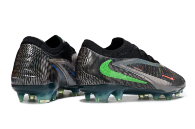 Nike Phantom 6 Low Elite FG Firm Ground Soccer Cleats - Black/Silver/Yellow