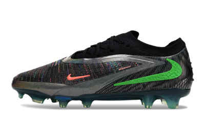 Nike Phantom 6 Low Elite FG Firm Ground Soccer Cleats - Black/Silver/Yellow