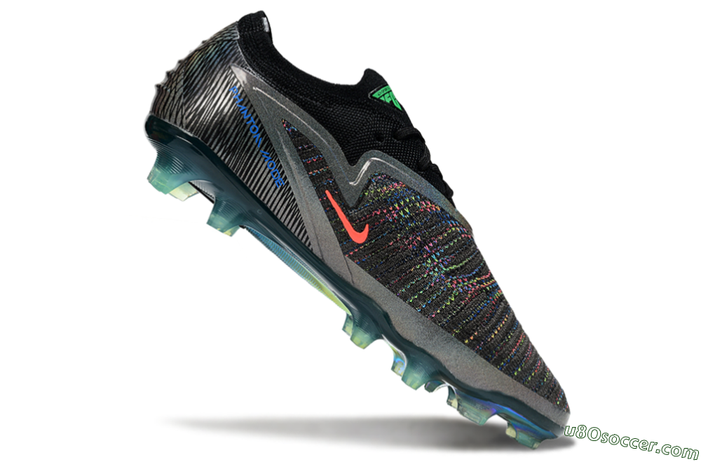 Nike Phantom 6 Low Elite FG Firm Ground Soccer Cleats - Black/Silver/Yellow 4
