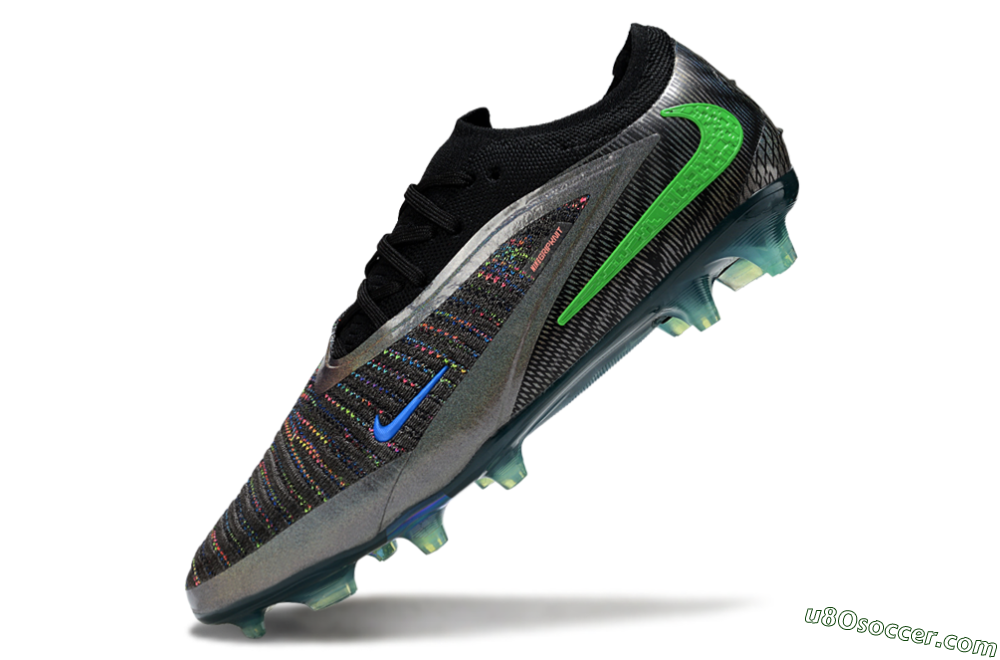 Nike Phantom 6 Low Elite FG Firm Ground Soccer Cleats - Black/Silver/Yellow 5