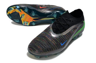Nike Phantom 6 Low Elite FG Firm Ground Soccer Cleats - Black/Silver/Yellow