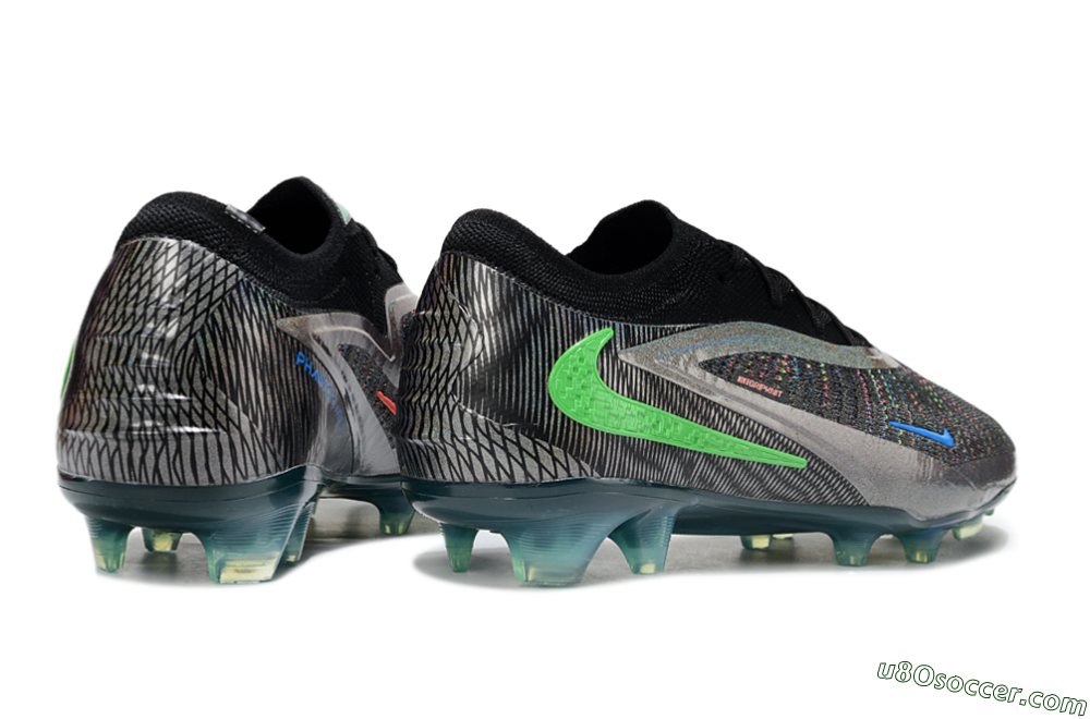 Nike Phantom 6 Low Elite FG Firm Ground Soccer Cleats - Black/Silver/Yellow 6