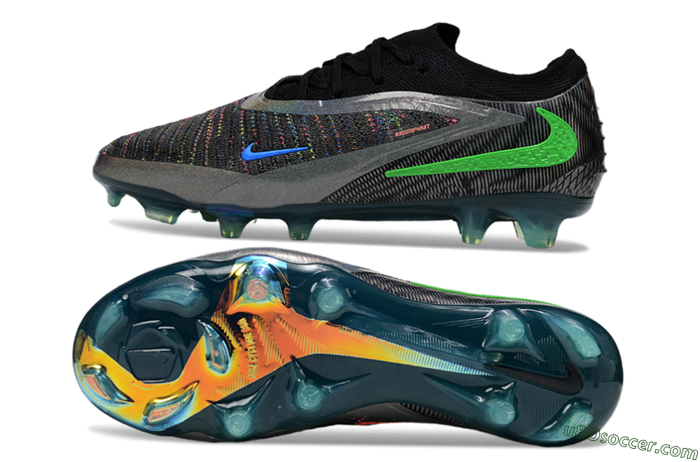 Nike Phantom 6 Low Elite FG Firm Ground Soccer Cleats - Black/Silver/Yellow 0