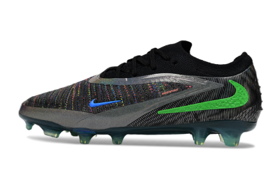 Nike Phantom 6 Low Elite FG Firm Ground Soccer Cleats - Black/Silver/Yellow