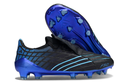 Adidas F50 Spider Remake FG Firm Ground Soccer Cleats - Black/Blue