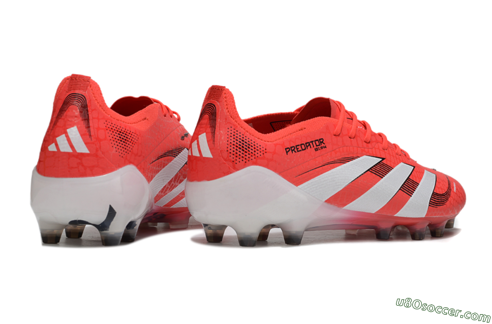Adidas Predator 25 Elite AG Artificial Grass Soccer Cleats - Red/White/Black 6