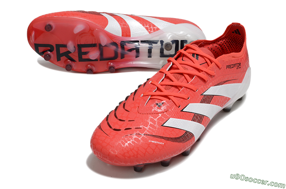 Adidas Predator 25 Elite AG Artificial Grass Soccer Cleats - Red/White/Black 3
