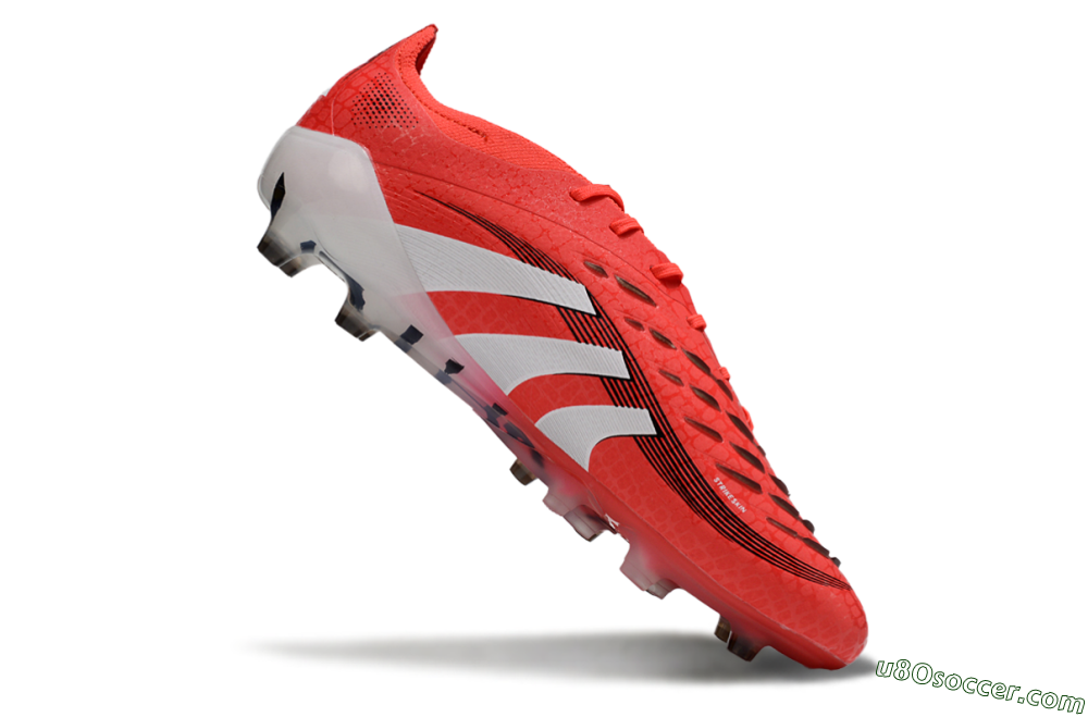 Adidas Predator 25 Elite AG Artificial Grass Soccer Cleats - Red/White/Black 4