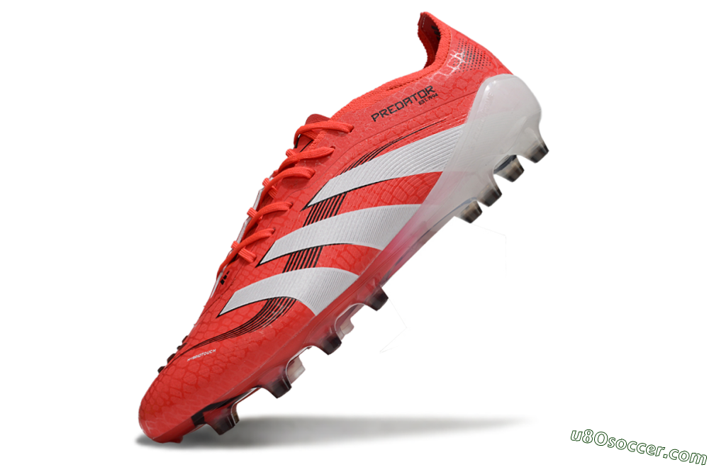Adidas Predator 25 Elite AG Artificial Grass Soccer Cleats - Red/White/Black 5