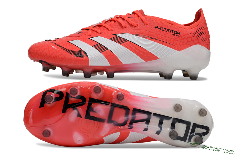 Adidas Predator 25 Elite AG Artificial Grass Soccer Cleats - Red/White/Black 0