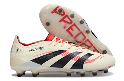 Adidas Predator 25 Elite AG Artificial Grass Soccer Cleats - White/Black/Red