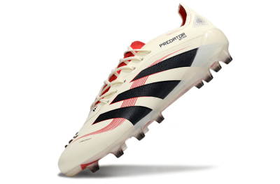 Adidas Predator 25 Elite AG Artificial Grass Soccer Cleats - White/Black/Red
