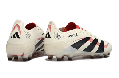 Adidas Predator 25 Elite AG Artificial Grass Soccer Cleats - White/Black/Red