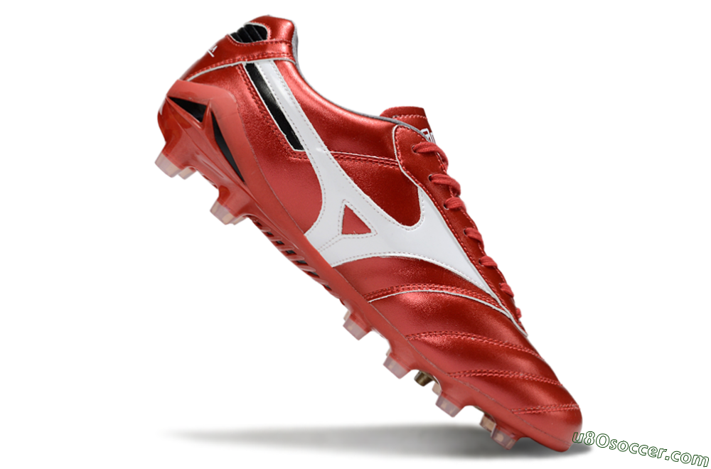 Mizuno Morelia 2 FG Firm Ground Soccer Cleats - Red/White 4