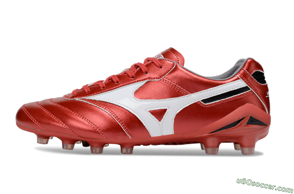 Mizuno Morelia 2 FG Firm Ground Soccer Cleats - Red/White 2