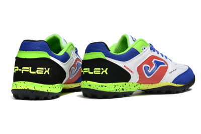 Joma Top Flex TF Artificial Turf Soccer Shoes - White/Red/Blue