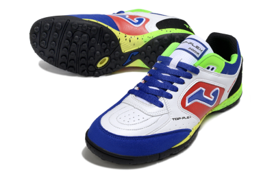 Joma Top Flex TF Artificial Turf Soccer Shoes - White/Red/Blue