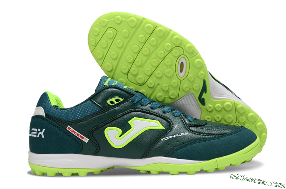 Joma Top Flex TF Artificial Turf Soccer Shoes - Green/Yellow/White 1