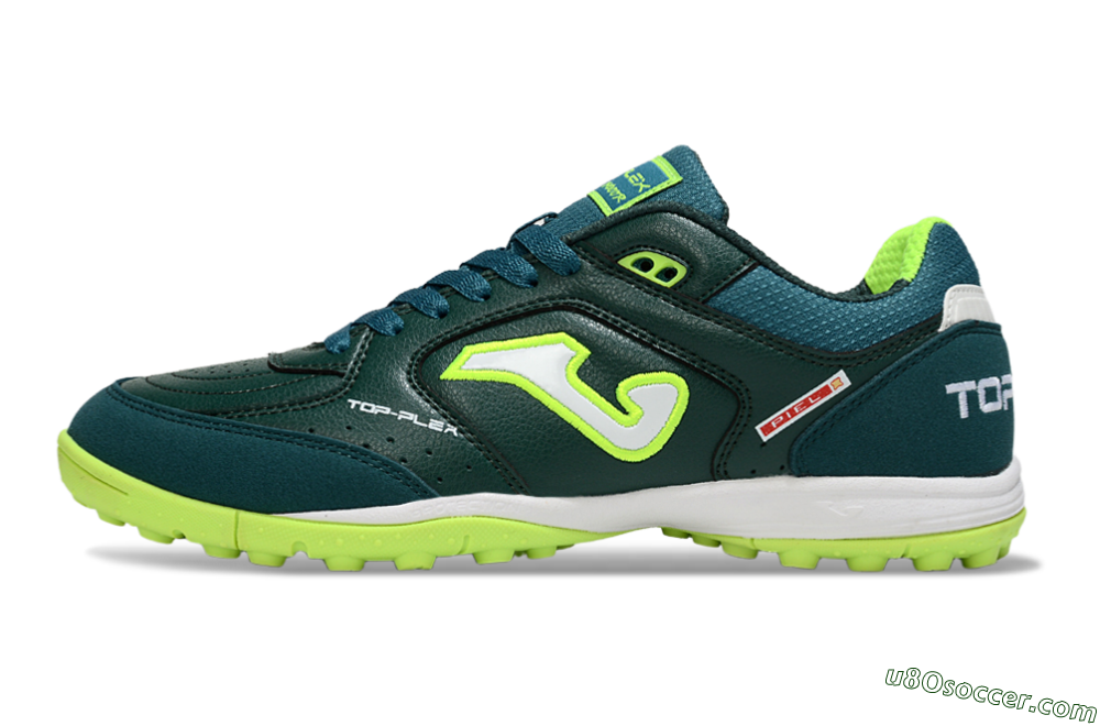 Joma Top Flex TF Artificial Turf Soccer Shoes - Green/Yellow/White 2